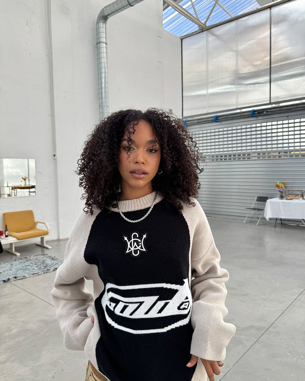 ALPHA KNIT BEIGE & BLACK - COLD CULTURE