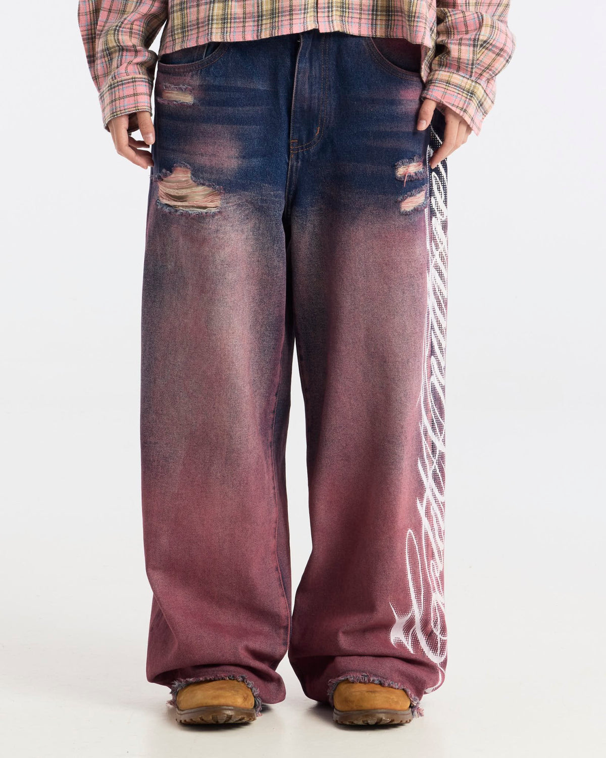 ASSORTED V2 PANTS MAN DENIM AND PINK - Cold Culture