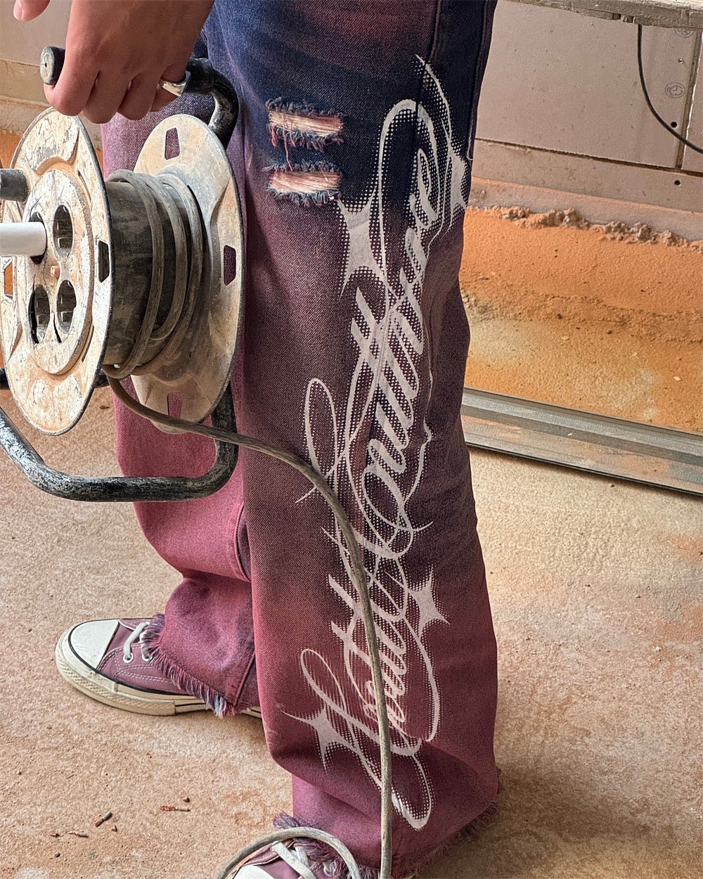 ASSORTED V2 PANTS MAN DENIM AND PINK - Cold Culture