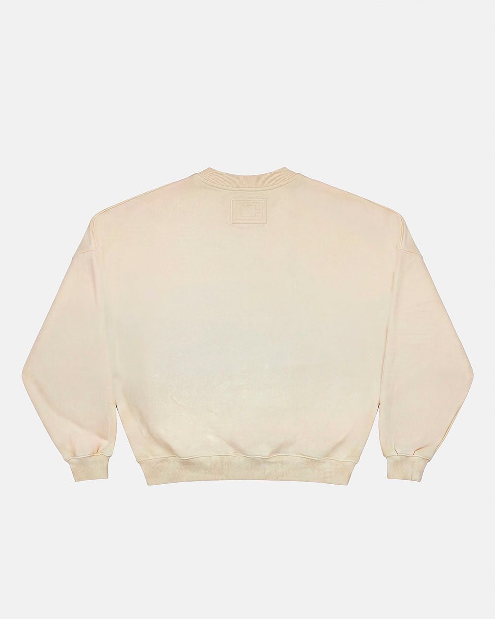 AUTHORITY CAMO CREWNECK CREAM - cream crewneck sweatshirt, back view - Cold Culture