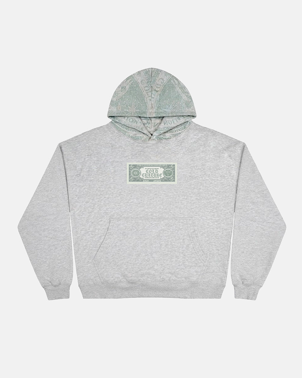 BANDS HOODIE MAN HEATHER GREY - Cold Culture
