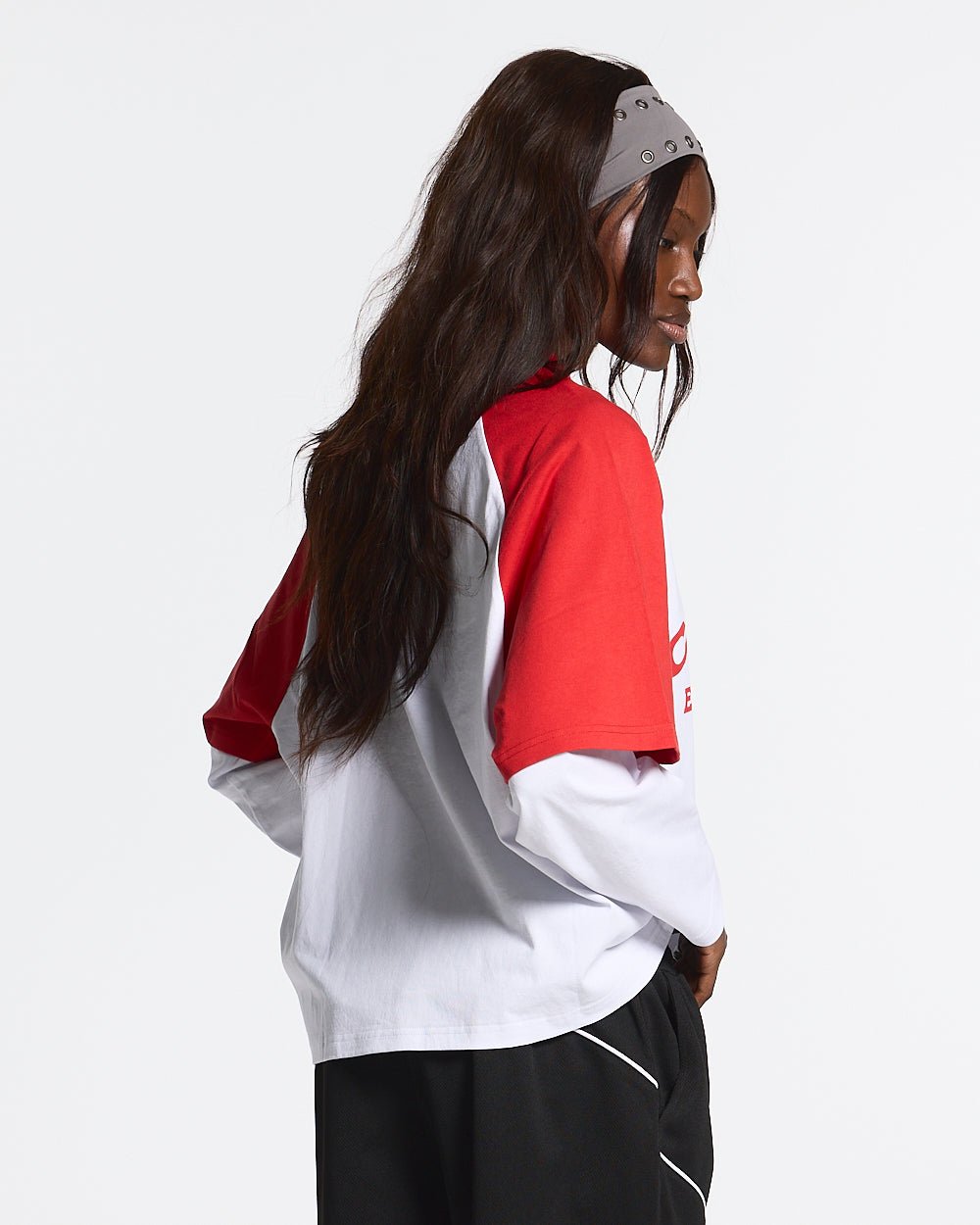 BASEBALL DOUBLE SLEEVE TEE WHITE/RED - COLD CULTURE