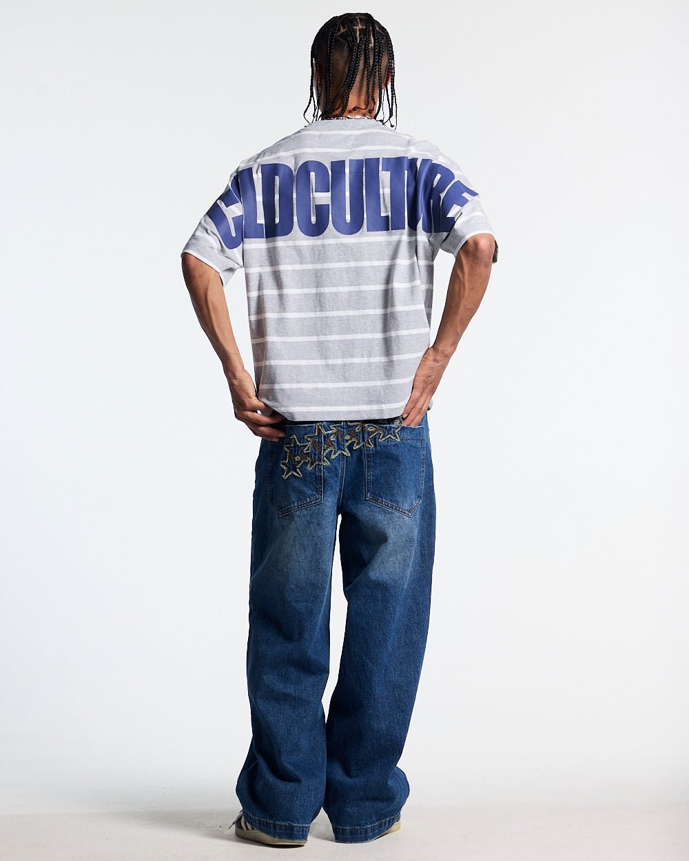 BAY STRIPE TEE GREY - Cold Culture