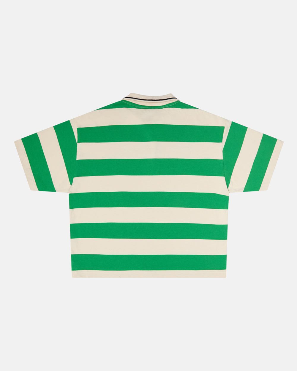 BIG STRIPES POLO T - SHIRT ARCADIAN GREEN - COLD CULTURE
