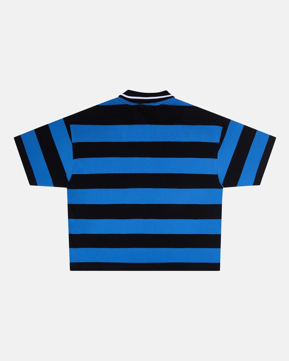 BIG STRIPES POLO T - SHIRT JASPER BLUE - COLD CULTURE