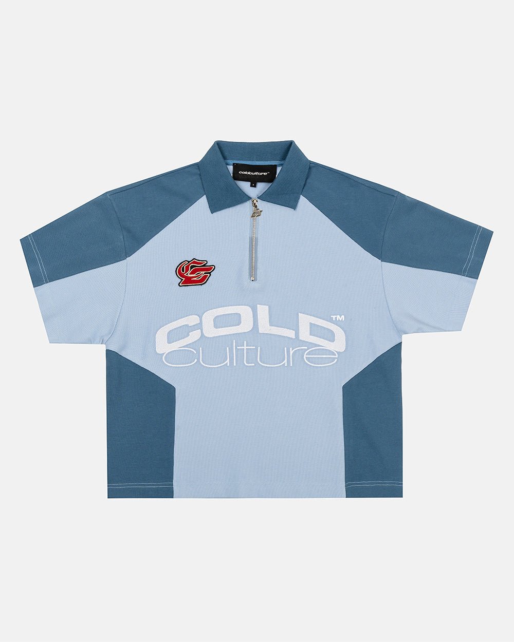 BIKER POLO LIGHT BLUE - Cold Culture