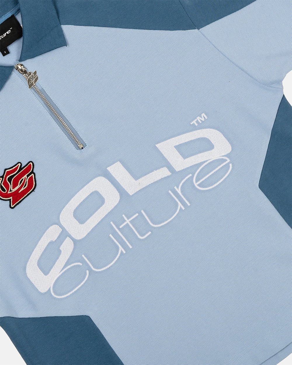 BIKER POLO LIGHT BLUE - Cold Culture