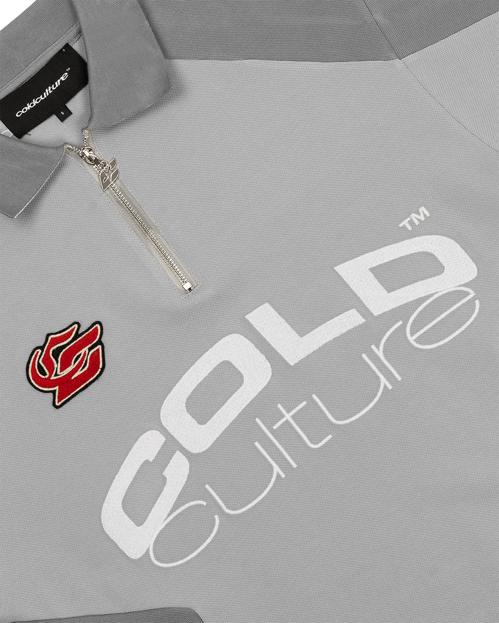 BIKER POLO LIGHT GREY - Cold Culture
