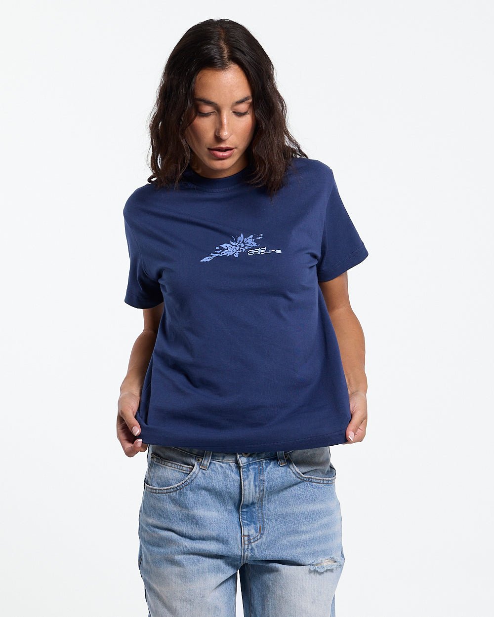 BLOOM TEE NAVY - Cold Culture