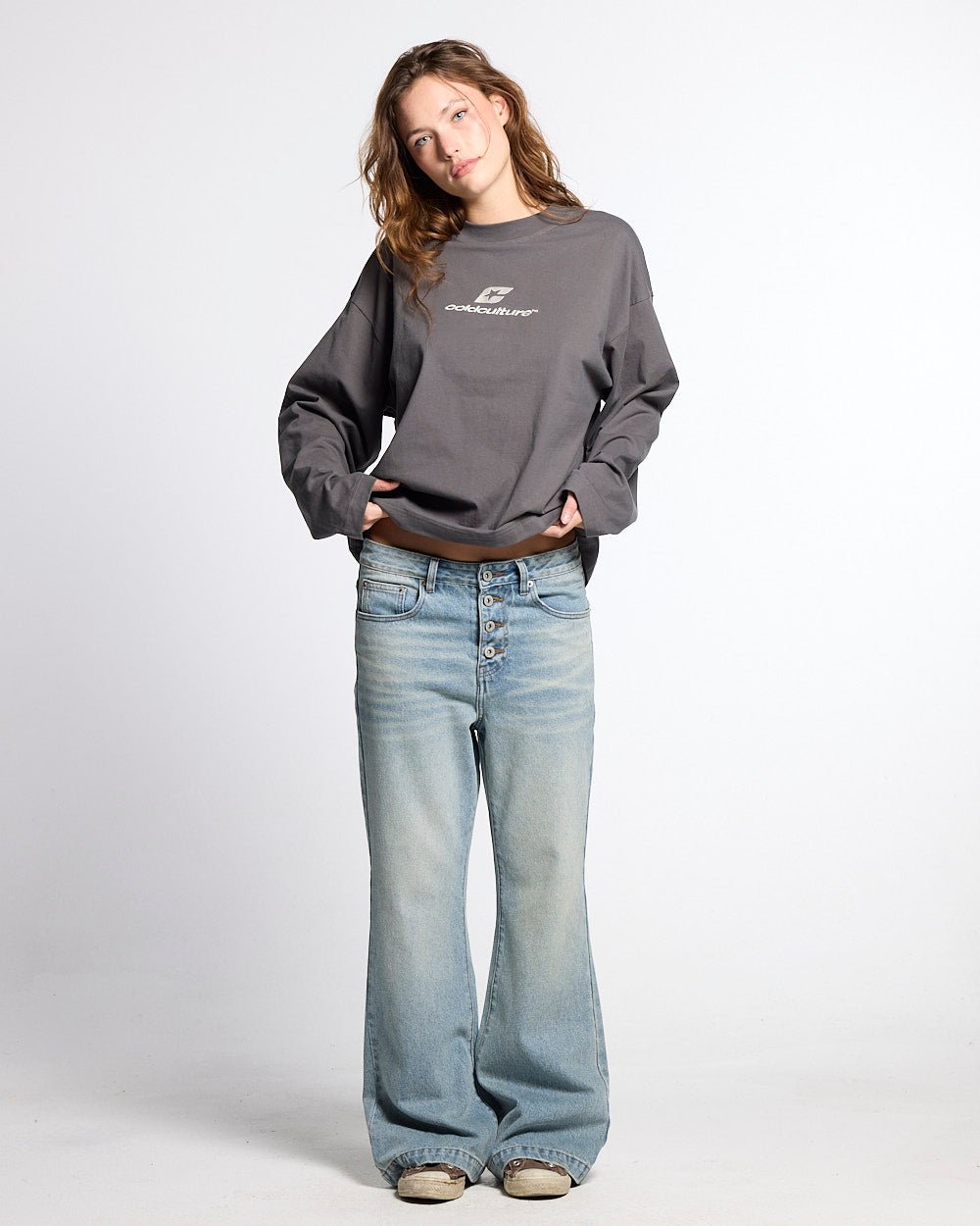 BLURRED V5 BOOTCUT PANTS LIGHT DENIM - Cold Culture