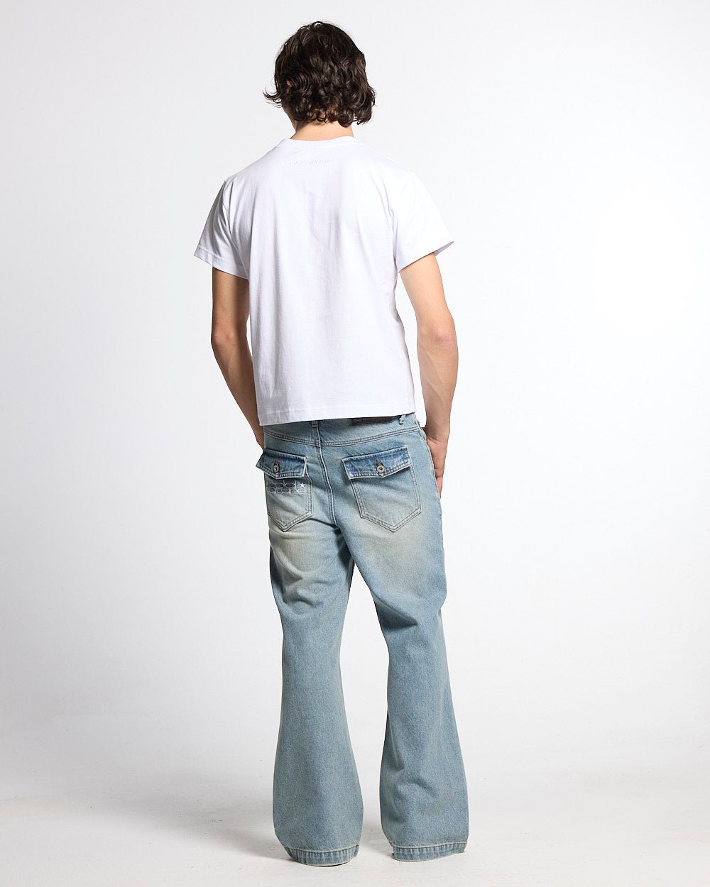 BLURRED V5 BOOTCUT PANTS LIGHT DENIM - Cold Culture