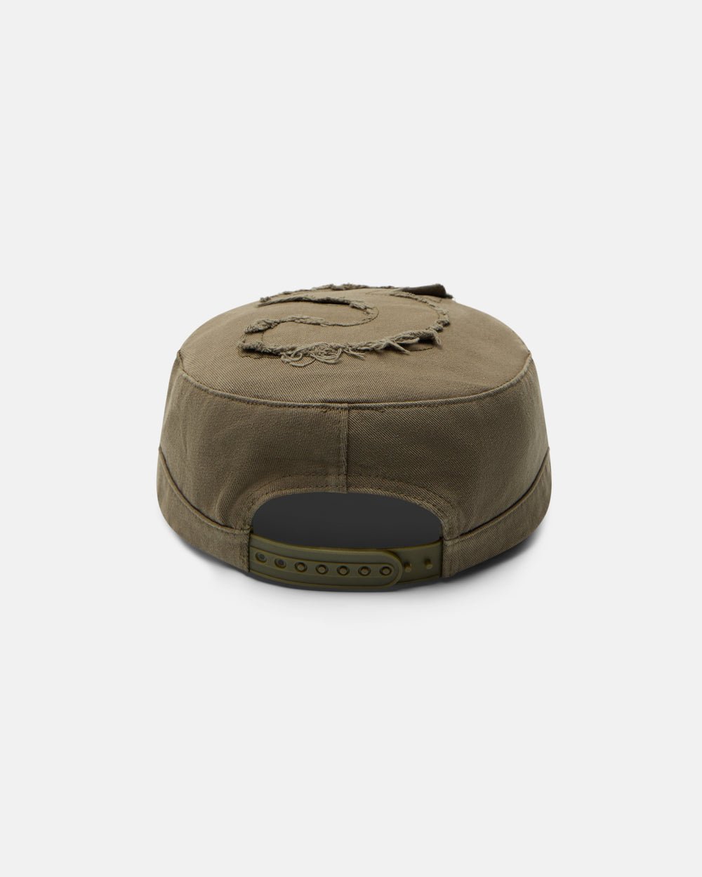 BOSSMAN CAP BROWN - brown studded cap, back view - Cold Culture