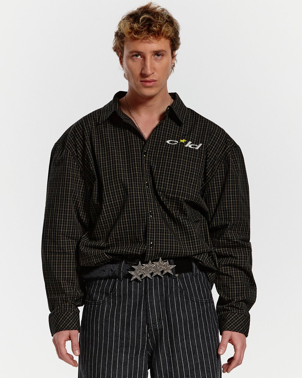 BRICK LANE SHIRT BLACK SQUARE - COLD CULTURE