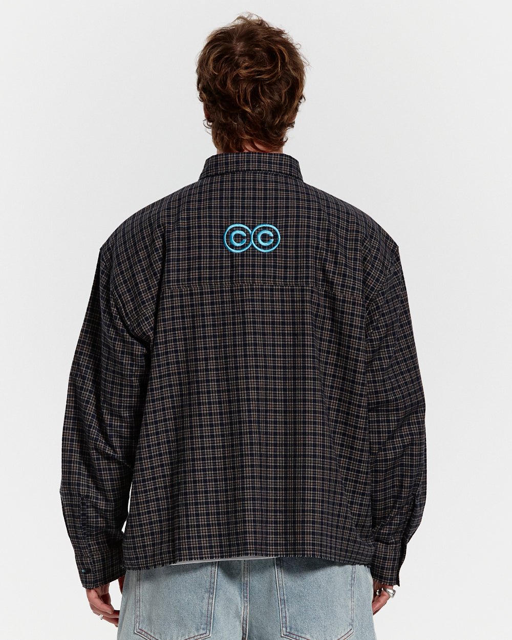 BRICK LANE SHIRT BLUE SQUARE - COLD CULTURE