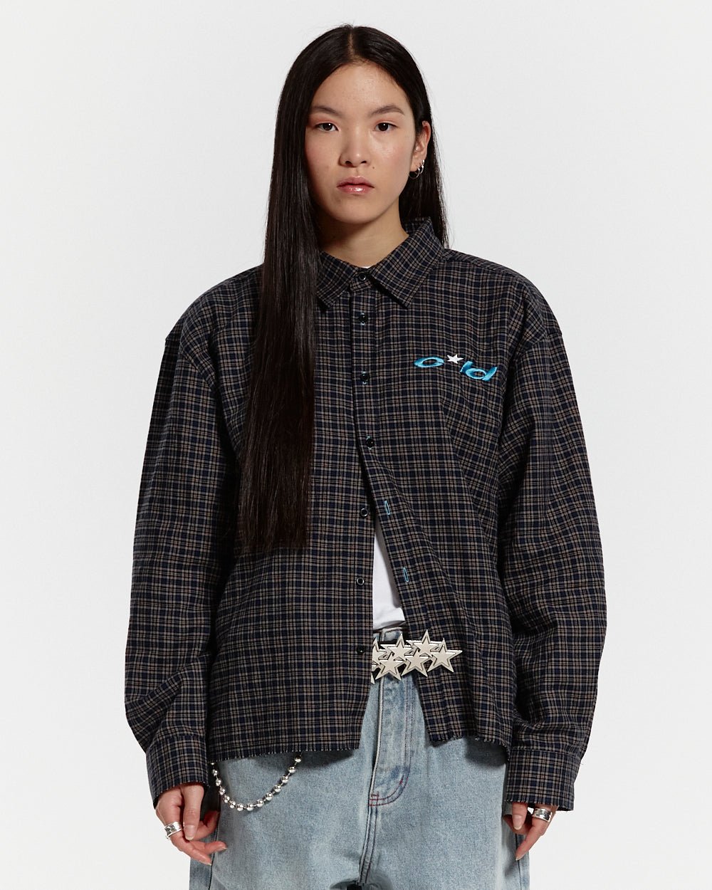 BRICK LANE SHIRT BLUE SQUARE - COLD CULTURE