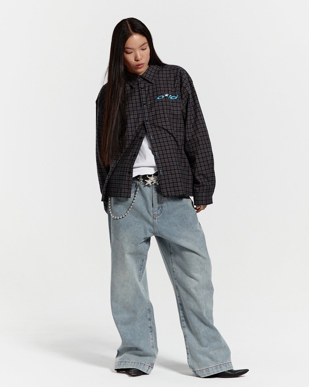 BRICK LANE SHIRT BLUE SQUARE - COLD CULTURE