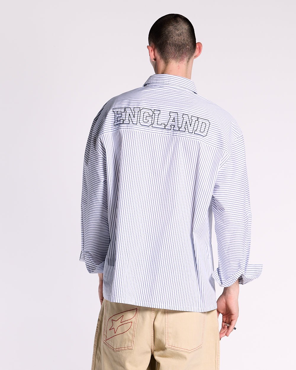 BRIGHTON SHIRT NAVY AND WHITE - Cold Culture