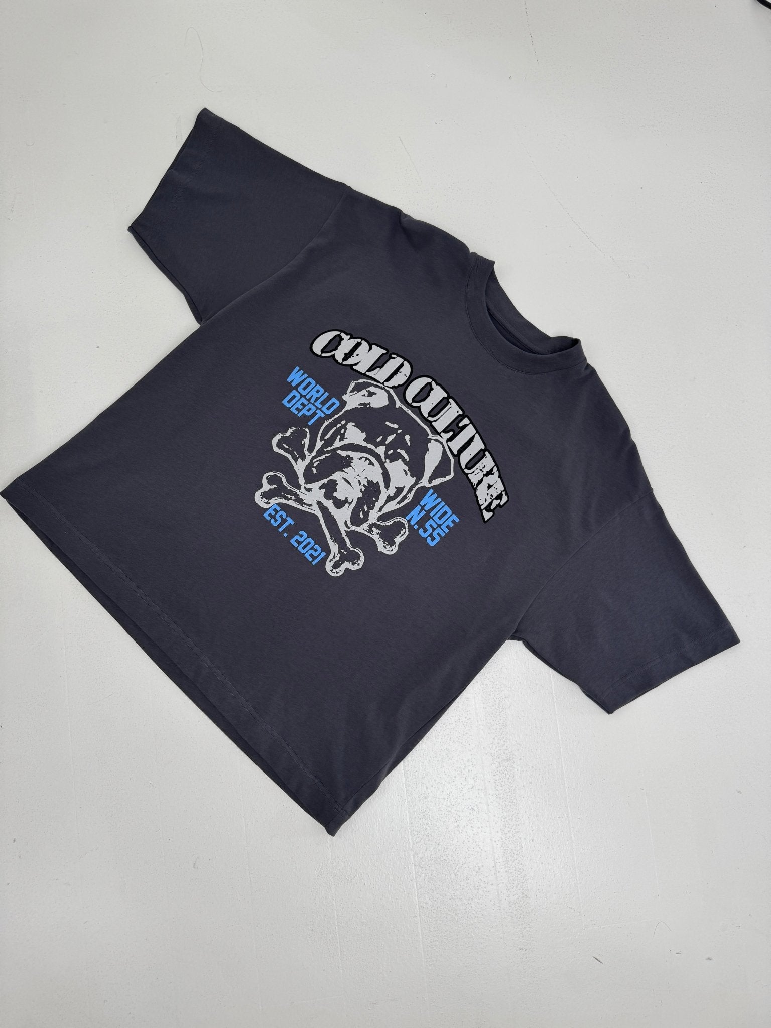 BULLDOG TEE DARK GREY - Cold Culture