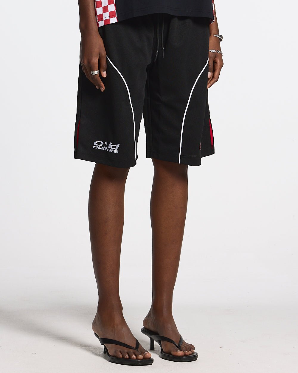 BURNIN COLD TRACKSUIT SHORTS BLACK - COLD CULTURE