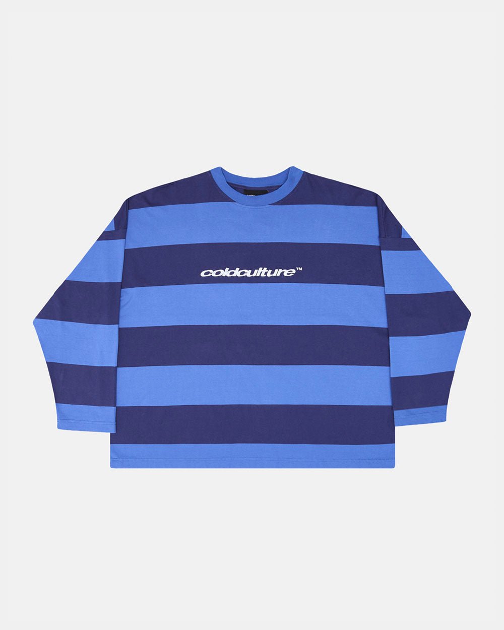 BURNIN STRIPES LONGSLEEVE BLACK AND BLUE - COLD CULTURE