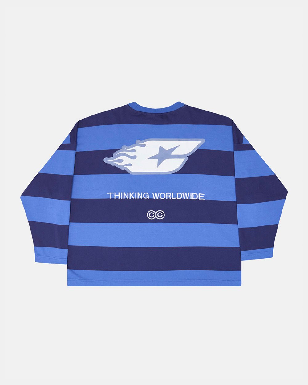 BURNIN STRIPES LONGSLEEVE BLACK AND BLUE - COLD CULTURE