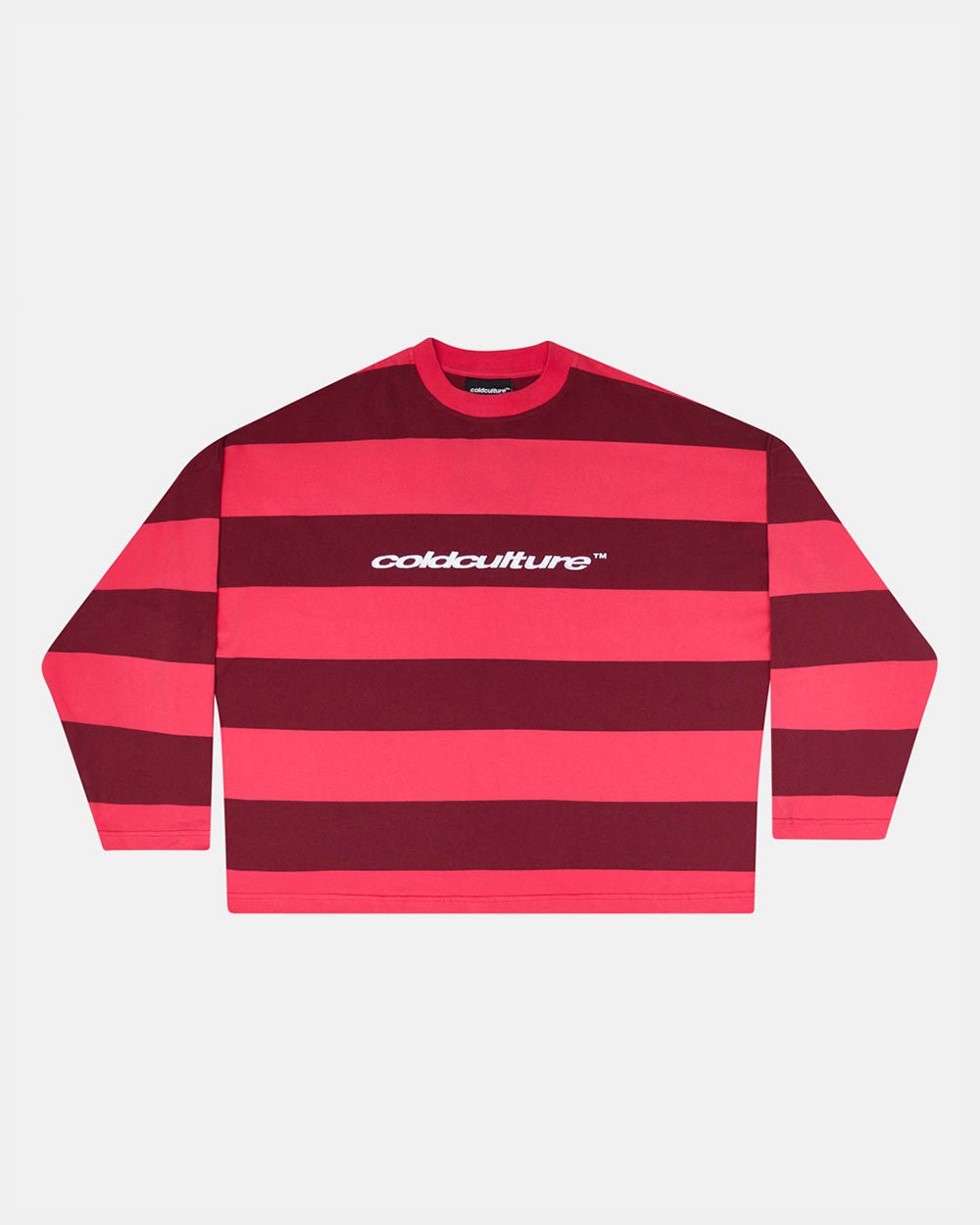 BURNIN STRIPES LONGSLEEVE BURGUNDY - COLD CULTURE
