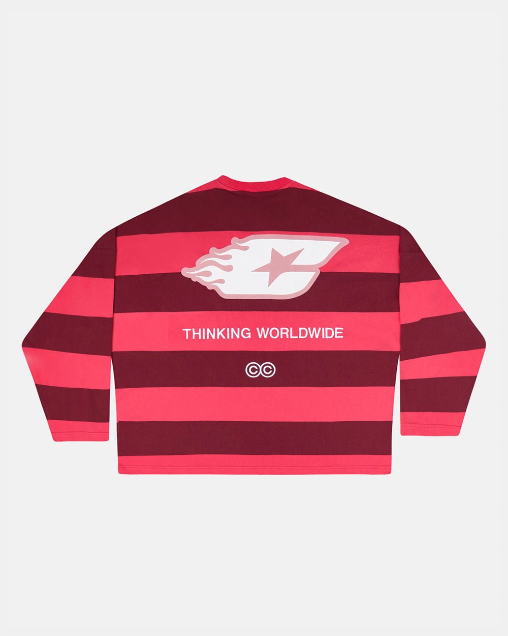 BURNIN STRIPES LONGSLEEVE BURGUNDY - COLD CULTURE