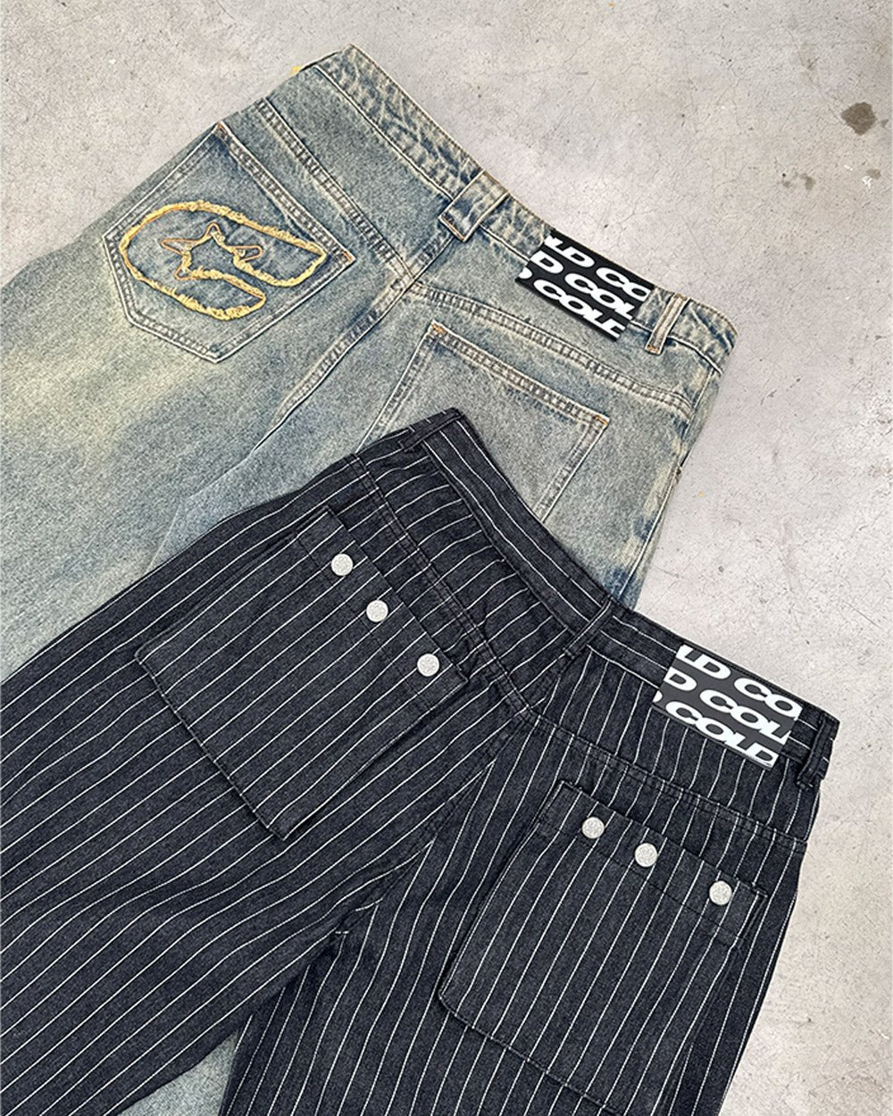 C V2 PANTS DIRTY LIGHT DENIM - Cold Culture