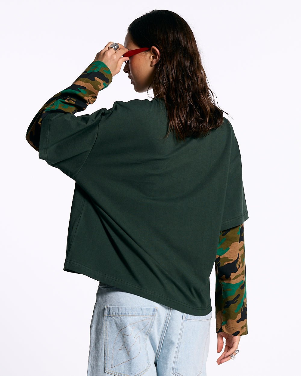 CAMO DOUBLE SLEEVE TEE DEEP FOREST - COLD CULTURE