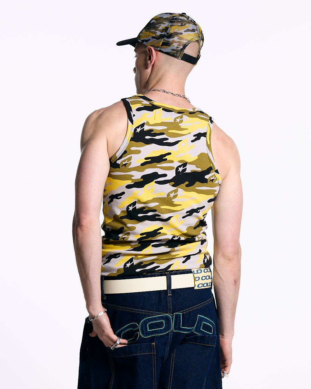 CAMO TANK TEE YELLOW - COLD CULTURE