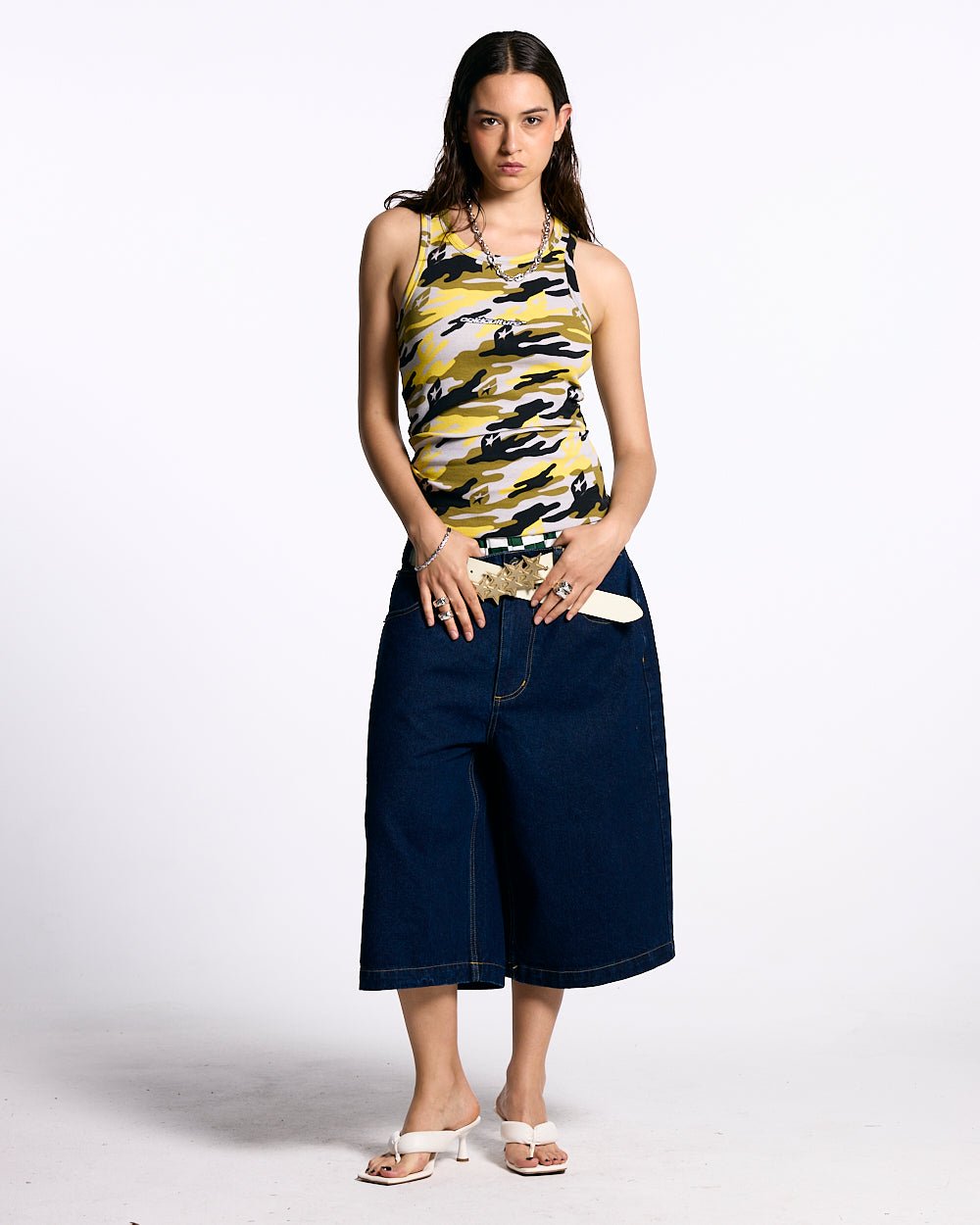 CAMO TANK TEE YELLOW - COLD CULTURE