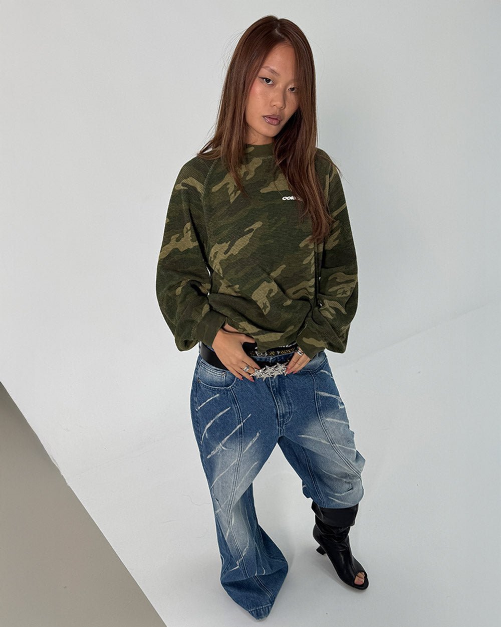 CAMO THERMAL LONGSLEEVE TEE GREEN - Cold Culture