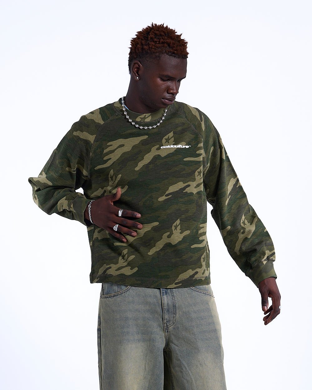 CAMO THERMAL LONGSLEEVE TEE GREEN - COLD CULTURE