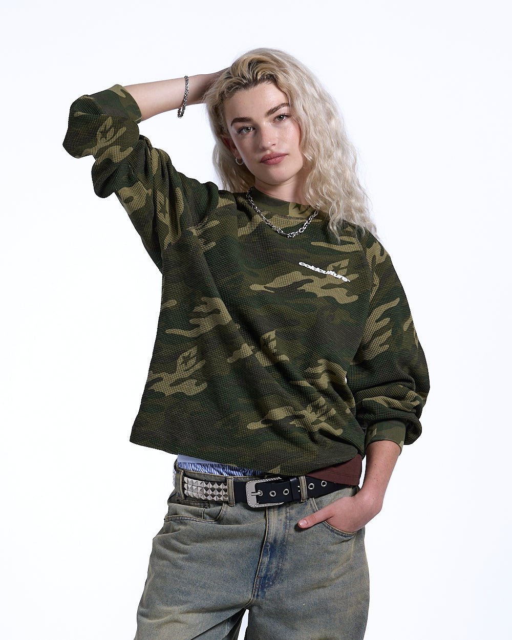 CAMO THERMAL LONGSLEEVE TEE GREEN - COLD CULTURE