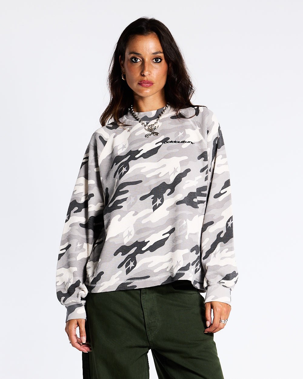 CAMO THERMAL LONGSLEEVE TEE GREY - COLD CULTURE