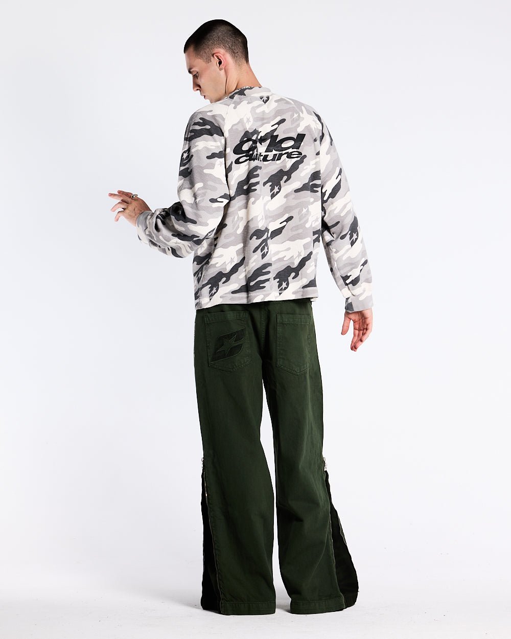 CAMO THERMAL LONGSLEEVE TEE GREY - COLD CULTURE