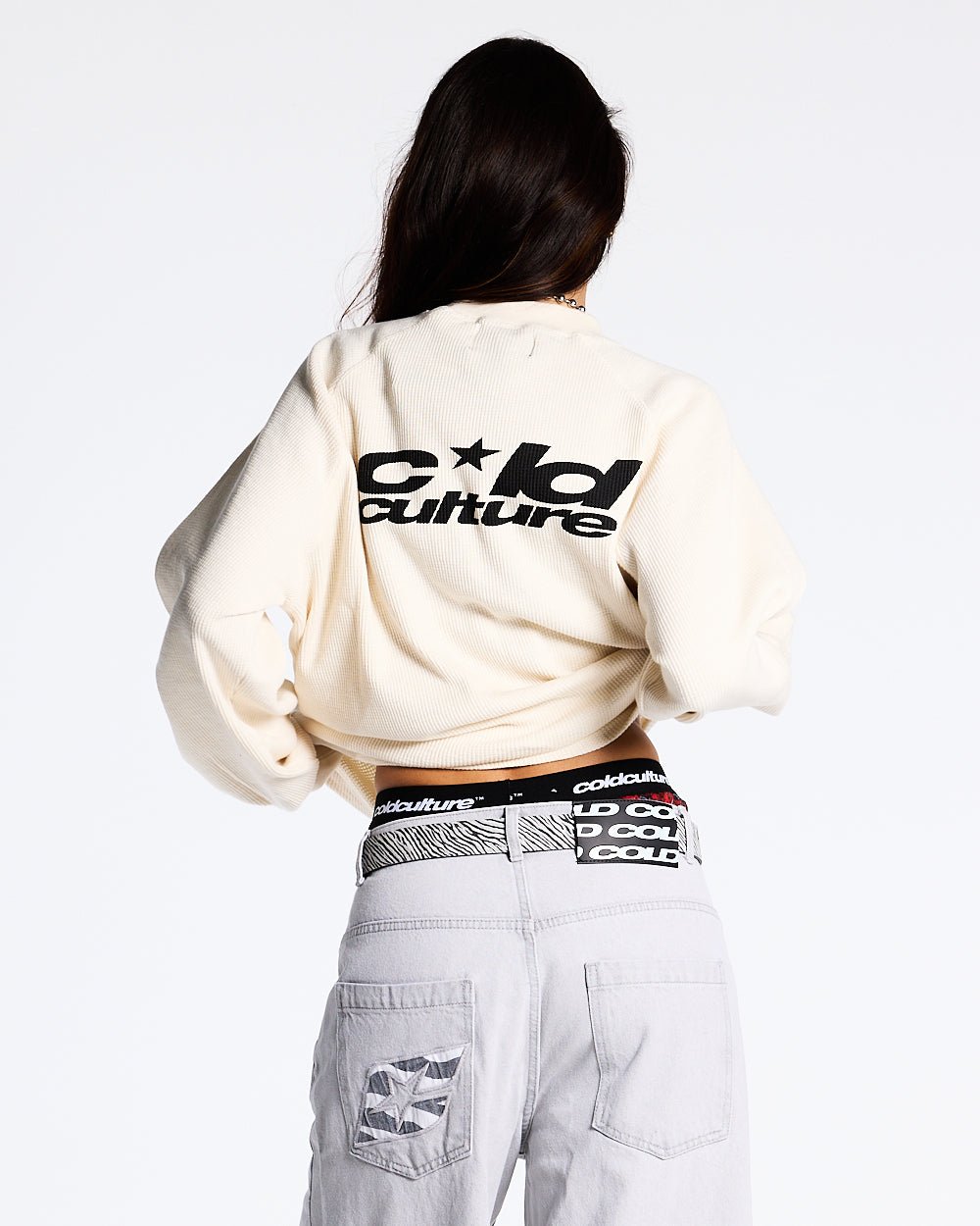 CAMO THERMAL LONGSLEEVE TEE WHITE - COLD CULTURE