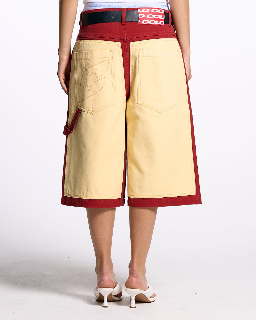 CARPENTER PANELS SHORTS BURGUNDY AND VANILLE - COLD CULTURE