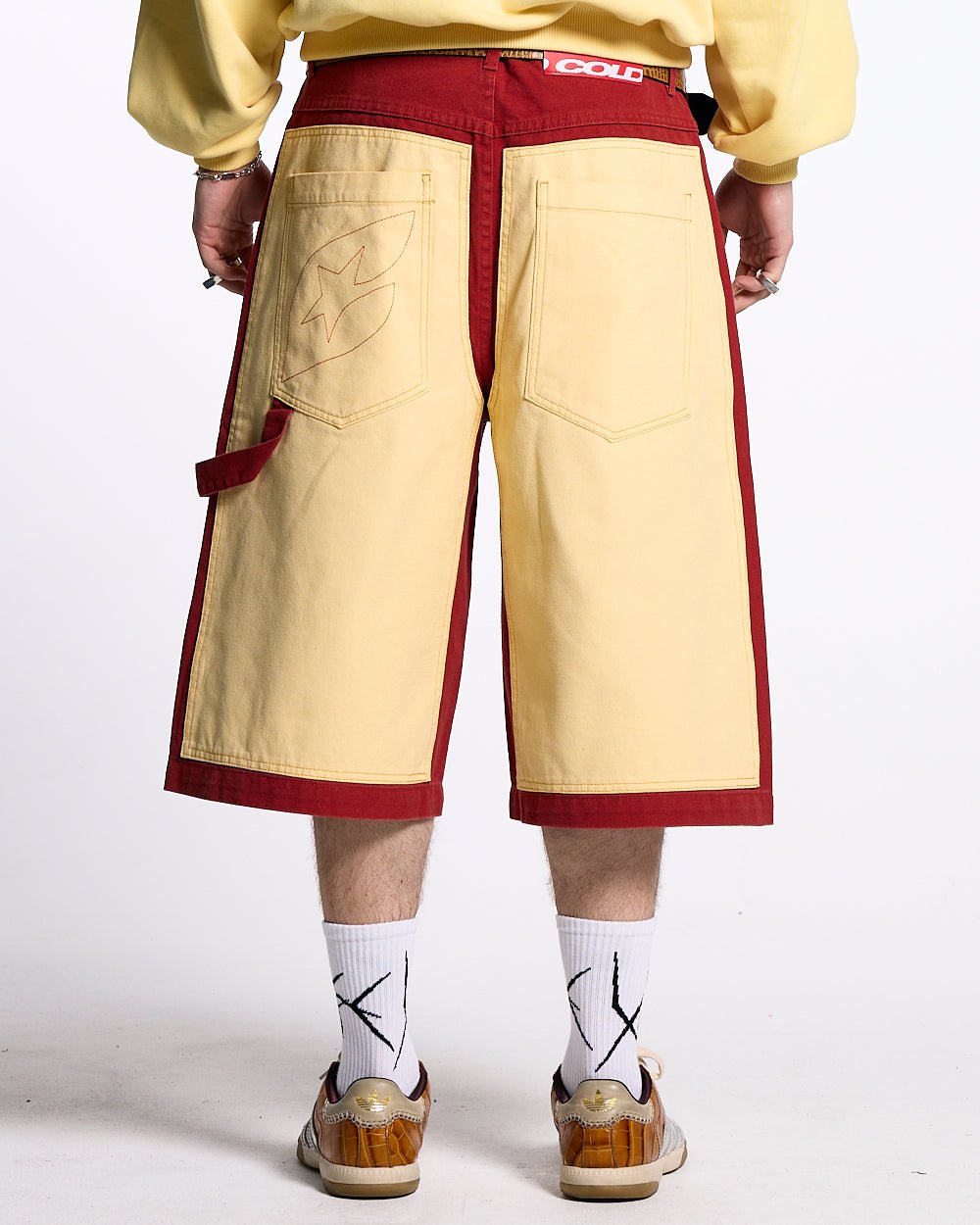 CARPENTER PANELS SHORTS BURGUNDY AND VANILLE - COLD CULTURE