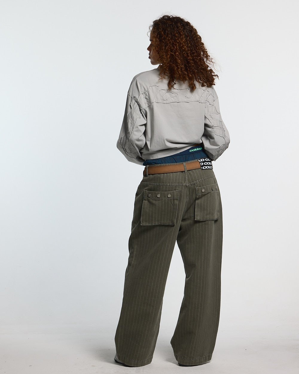 CASINO PANTS GREEN DENIM - Cold Culture #woman