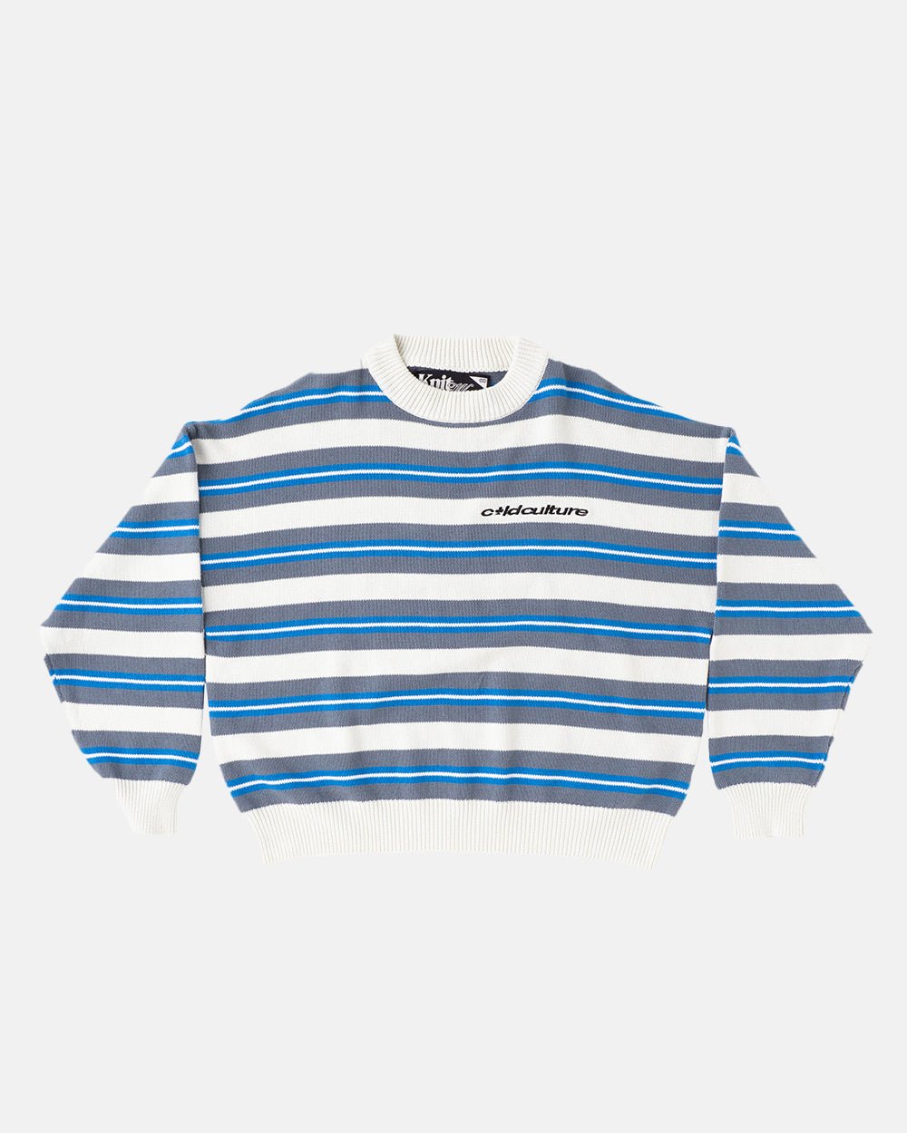 CASINO STRIPES KNIT WHITE MIST - COLD CULTURE
