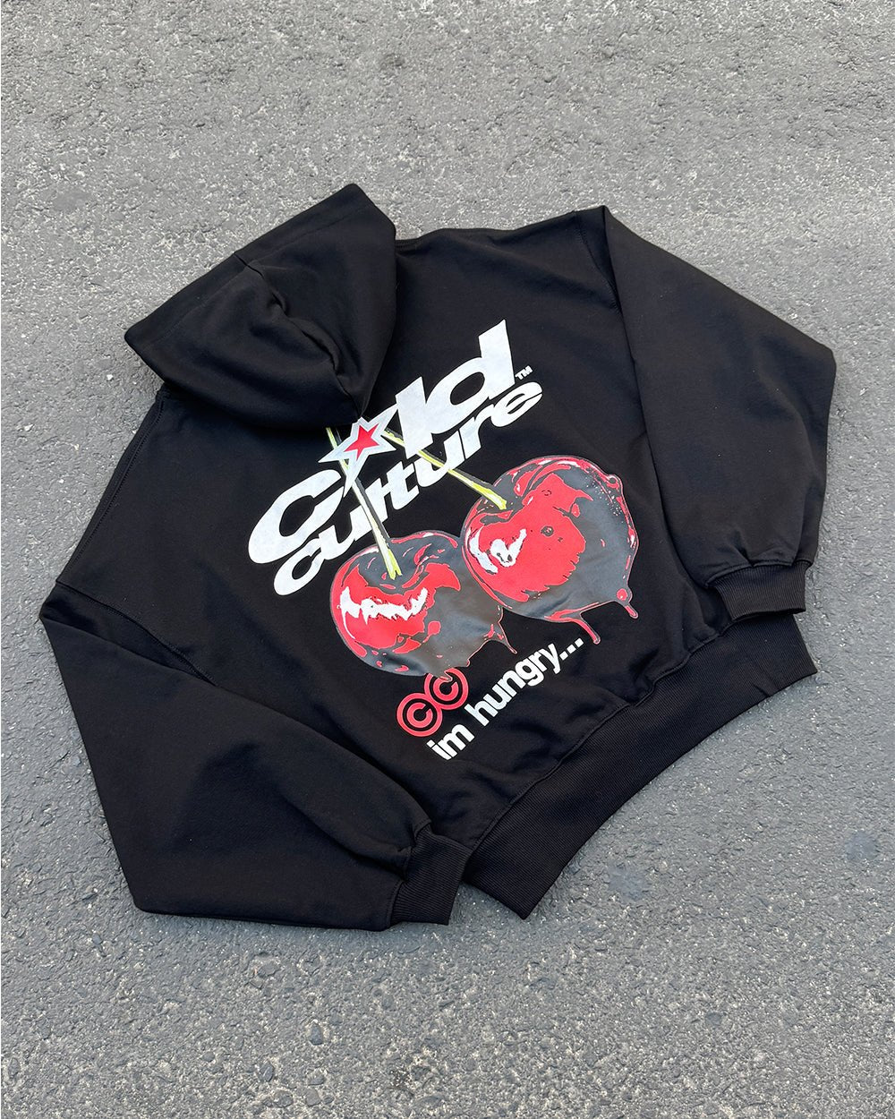 CHERRY HOODIE BLACK - COLD CULTURE