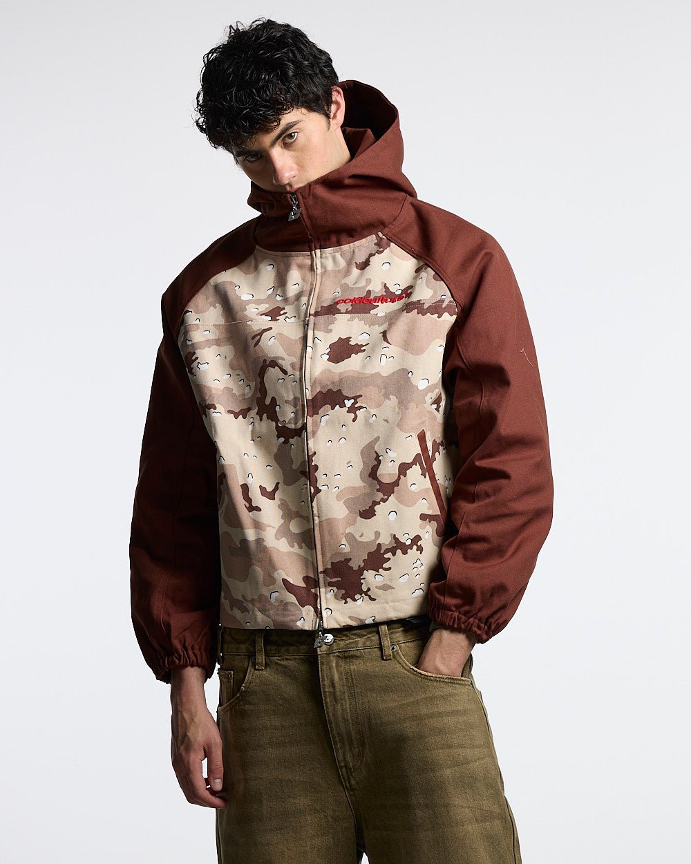 CHIPPED CAMO JACKET BROWN & CAMO - Cold Culture