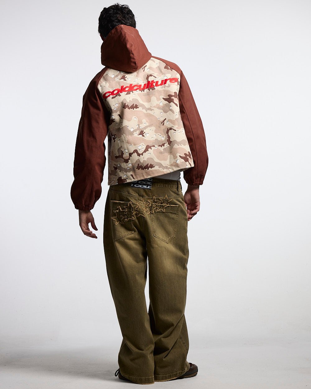 CHIPPED CAMO JACKET BROWN & CAMO - Cold Culture
