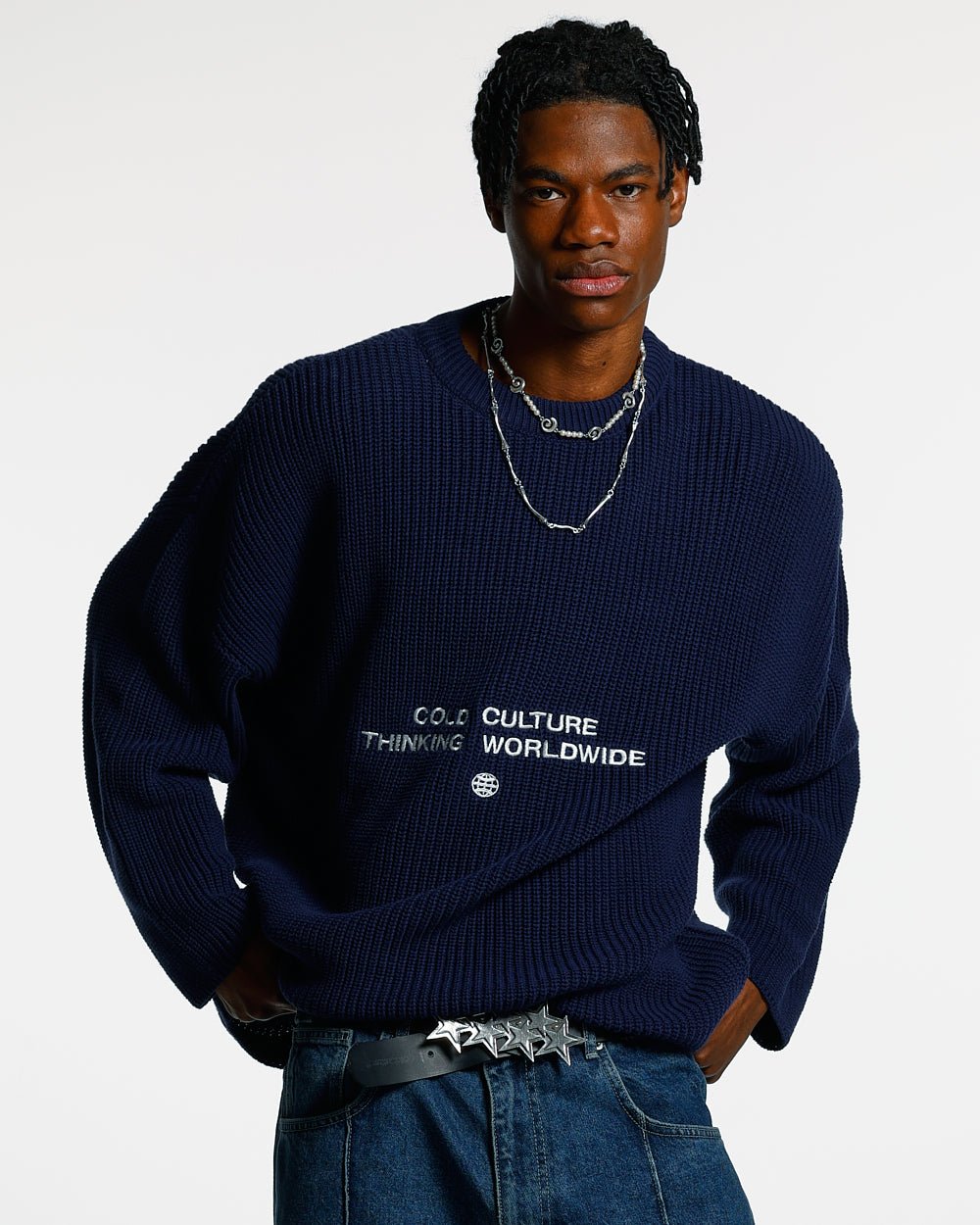 CLAIM RIBBED KNIT DARK NAVY - COLD CULTURE