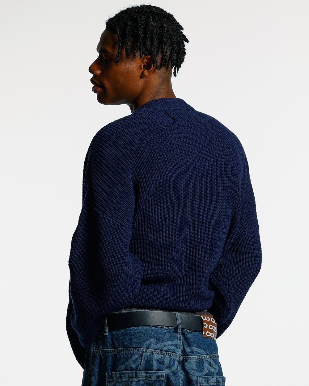 CLAIM RIBBED KNIT DARK NAVY - COLD CULTURE