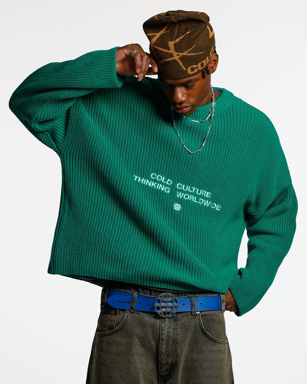 CLAIM RIBBED KNIT GREEN - COLD CULTURE