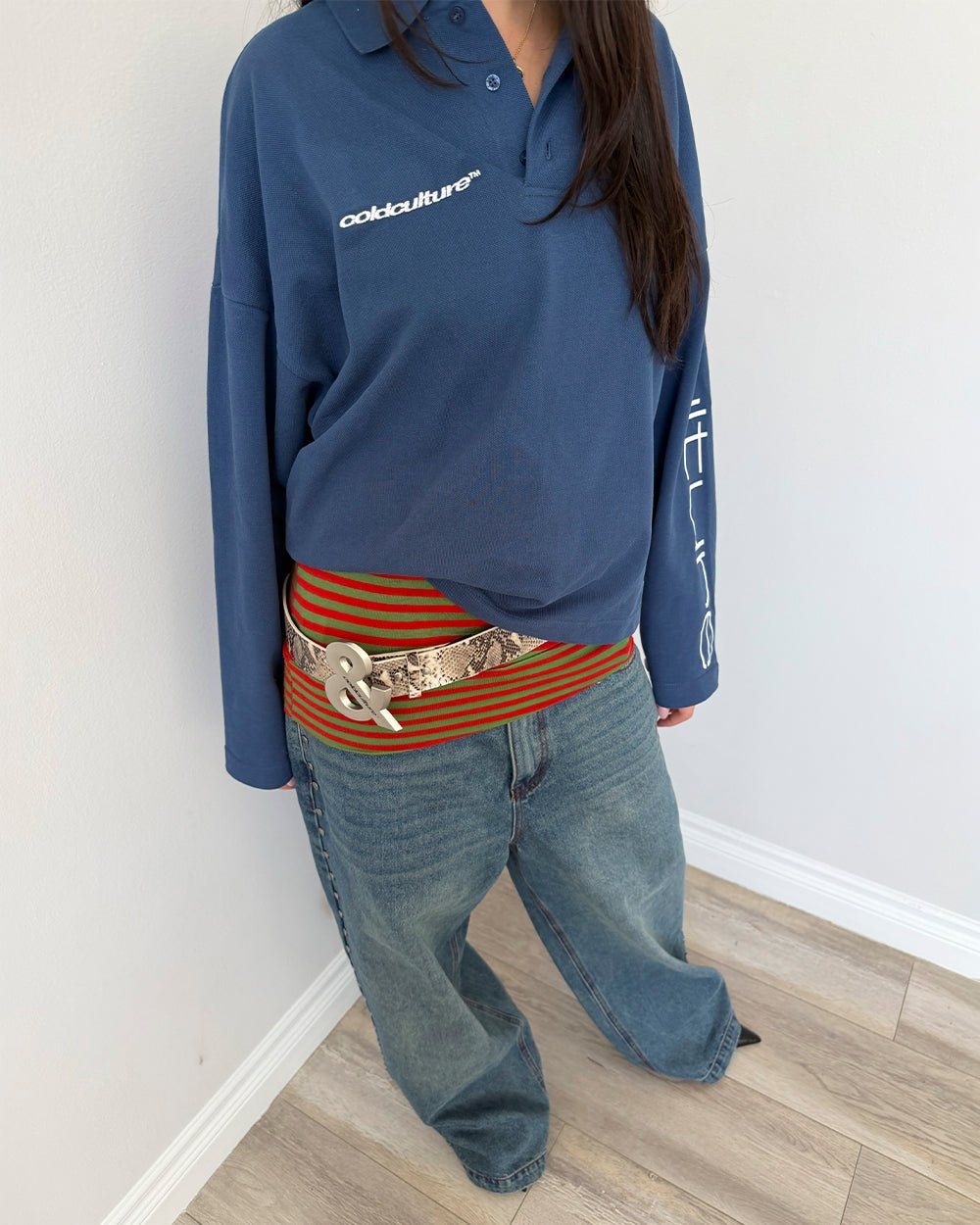 CLASSIC FIVE LONGSLEEVE POLO NAVY - Cold Culture