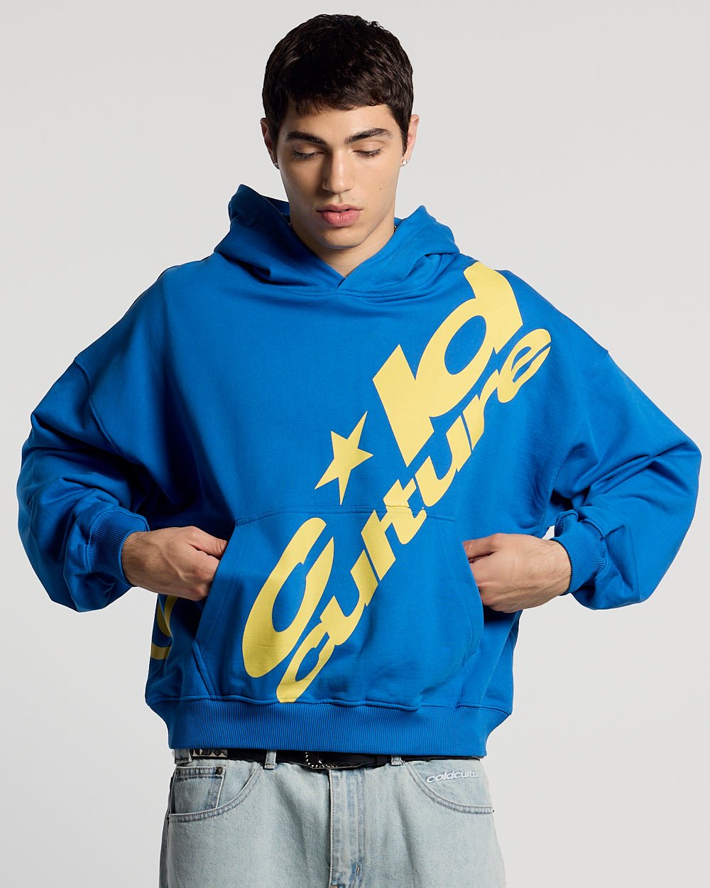CLUB HOODIE BLUE & YELLOW - Cold Culture