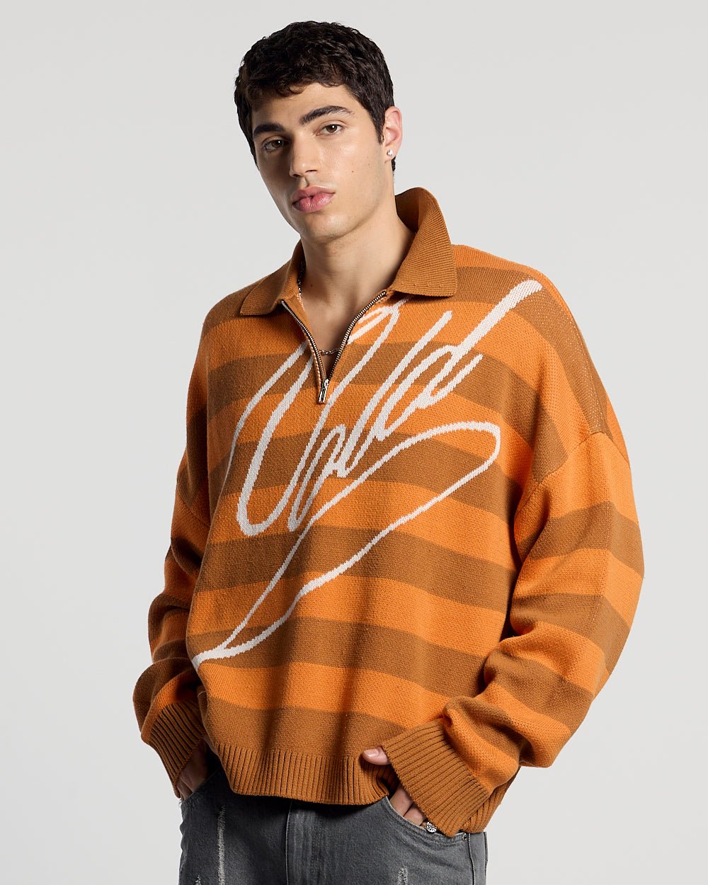 COLD BRICK POLO KNIT ORANGE - Cold Culture